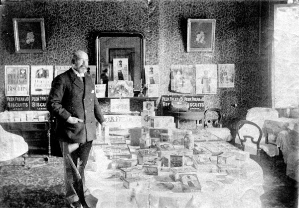 Edward Petter with his Display of Biscuits